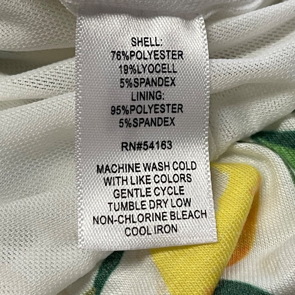 Marc New York Shirt Women's Medium Lemon‎ Print Cropped Bubble Sleeveless Top - Picture 11 of 13
